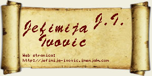 Jefimija Ivović vizit kartica